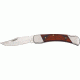 Rite Edge Big John Lockback Folder Knife, No Sheath, Stainless clip blade, Brown wood handle CN210823SH