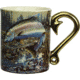 River's Edge Deluxe Mug Rainbow Trout Scene, Gold 86997