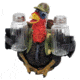 River's Edge Glass Salt-and-Pepper Shakers w/ Holder, Camo Vested Turkey Holder 184216