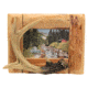 River's Edge Resin Picture Frame, Single Photo, Deer, Fir Root, Antler, 4in x 6in 184088