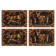 River's Edge Set of 4 Deer Placemats, 18x12, 1660