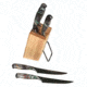 River's Edge Rivers Edge Steak Knife Set Camo W/wood Block