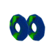 Riverside Seawall Drip Rings, Lime/Silver, 091377
