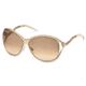Roberto Cavalli Pirite Sunglasses Rose Gold Frame, Gradient Brown Lenses 30G
