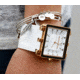 Rockwell Time CF White Leather Case/Rose Gold Dial Mens Watch CF110