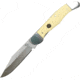 Roper Knives 0011 Pecos Linerlock Knife, 3in Satin Carbon Steel Clip Point, Yellow Smooth Synthetic Handle, RP0011