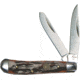 Roper Knives Peanut Jigged Folding Knife,Standard Edge,Clip and Spey,Brown,Bone Handle RP0006CBB