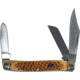 Roper Knives Pit Viper Stockman Folding Knife,1065 Carbon,Standard Edge,Clip,Spey and Sheepsfoot,Bone Handle RP0001CPV