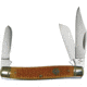 Roper Knives Sand Viper Stockman Folding Knife,Standard Edge,Clip,Spey and Sheepsfoot,Brown,Bone Handle RP0001CAR