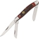 Roper Knives Stockman Chaparrel Red Wood Handle Folding Knife RP0001CRB