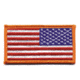 Rothco American Flag Patch - Hook Back, Red White Blue with Yellow Border, Bulk Packaging, 17778-RedWhiteBluewithYellowBorder-Reverse-BulkPackaging