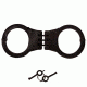 Rothco Deluxe Hinged Handcuffs / Nickel Plated, Black, 30092-Black