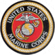 Rothco Deluxe Round U.S.M.C. Patch, Red/Blue, 1549