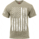 Rothco Distressed US Flag Athletic Fit T-Shirt, Desert Sand, Medium, 10870-DesertSand-M