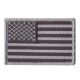 Rothco Iron On / Sew On Embroidered US Flag Patch, Black/Silver, 16666-BlackSilver-Reverse