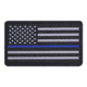 Rothco PVC Thin Blue Line Flag Patch - Hook Back, Bulk Packaging, 27789-BulkPackaging