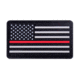 Rothco Rubber Thin Red Line Flag Patch - Hook Back, 2776