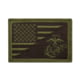 Rothco US Flag / USMC Globe and Anchor Morale Patch, Olive Drab, 1738-OliveDrab