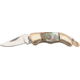 Rough Rider Minature Folder Knife, 1 1/8in., SS clip point blade, Abalone handle RR174