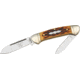 Rough Rider Mini Canoe Fold Knife, SS spear and pen blade, Amber jigged bone handle RR058