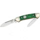 Rough Rider Mini Canoe Fold Knife, SS spear and pen blade, Peacock smooth bone handle RR057