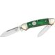 Rough Rider Mini Canoe Fold Knife, SS spear and pen blade, Peacock smooth bone handle RR057