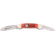 Rough Rider Mini Canoe Fold Knife, SS spear and pen blade, Red jigged bone handle RR271