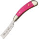 Rough Rider Mini Razor Fold Knife, SS razor blade, Pink smooth bone handle RR1361