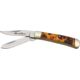 Rough Rider Tiny Trapper Fold Knife, clip and spey blade, Imitation tortoise shell handle RR805