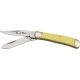 Rough Rider Tiny Trapper Fold Knife, clip and spey blade, Smooth yellow synthetic handle RR804