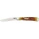 Rough Rider Trapperlock Fold Knife, SS clip blade, Brown jigged bone handle RR1129
