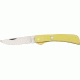 Rough Rider Work Fold Knife, 440 SS drop point blade, Smoothy yellow synthetic handle RR817