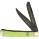 Rough Rider Zombie Nick Trapper Folding Knife,Clip and Spey,Green,Composition Handle RR1452