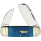 Rough Rider Black And Blue Elephant Toe Folding Knife, Mirror finish stainless spear and Wharncliffe blad, Blue sculpted bone handle, KB212CWR RR2113