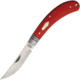 Rough Rider Bow Trapper Red Folding Knife, Satin finish stainless clip blade, Red G10 handle, RR2257 / PK208