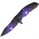 Rough Rider Galaxy Space Linerlock Galaxy Series Folding Knife, Stainless handle, T1706A1-26-2 SPACE