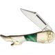 Rough Rider Small Leg Knife Malachite, Mirror finish stainless clip blade, Malachite and pearl handle, KB114R / RR2033