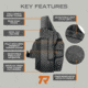 Rounded OWB Kydex Holster for Kel-Tec PR57, Right Hand, Black, KTC-PR57-BK-RH-OWBPDL