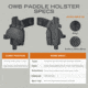 Rounded OWB Kydex Holster for Kel-Tec PR57, Right Hand, Black, KTC-PR57-BK-RH-OWBPDL