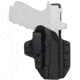 Rounded Tuckable KYDEX Leather Hybrid Holster, CZ P10 Compact, Left Hand, Carbon Fiber, CZU-P10C-CF-LH-STLTHR