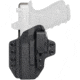 Rounded Tuckable KYDEX Leather Hybrid Holster, CZ P10 Compact, Left Hand, Black, CZU-P10C-BK-LH-STLTHR