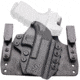 Rounded Wide KYDEX Leather Hybrid Holster, CZ P10 Compact, Right Hand, Black, CZU-P10C-BK-RH-WDLTHR