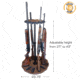 Rush Creek Creations 12-Gun Spinning Floor Rack with Adjustable Height, Dark Walnut, 38-4061