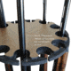 Rush Creek Creations 12-Gun Spinning Floor Rack with Adjustable Height, Dark Walnut, 38-4061