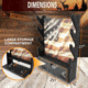 Rush Creek Creations 4 Gun Wall Rack w/Storage, Black, 38-8084