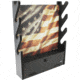Rush Creek Creations 4 Gun Wall Rack w/Storage, Black, 38-8084