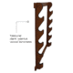 Rush Creek Creations 5 Gun Wall Rack, Dark Walnut, 38-4045