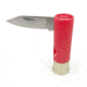 RW Minis Shotgun Bullet 16 Gauge Folding Knife, Stainless Steel, Synthetic Handle, Red, 16GARD