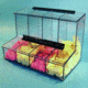 S-Curve Technologies Dispenser 4-compartment Petg FCD-01 PETG, Unit EA