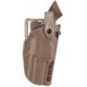 Safariland 7360 7TS ALS/SLS Mid-Ride Level III Retention OWB Duty Holster, Beretta 92, Right Hand, STX Plain, FDE Brown, 7360-73-551